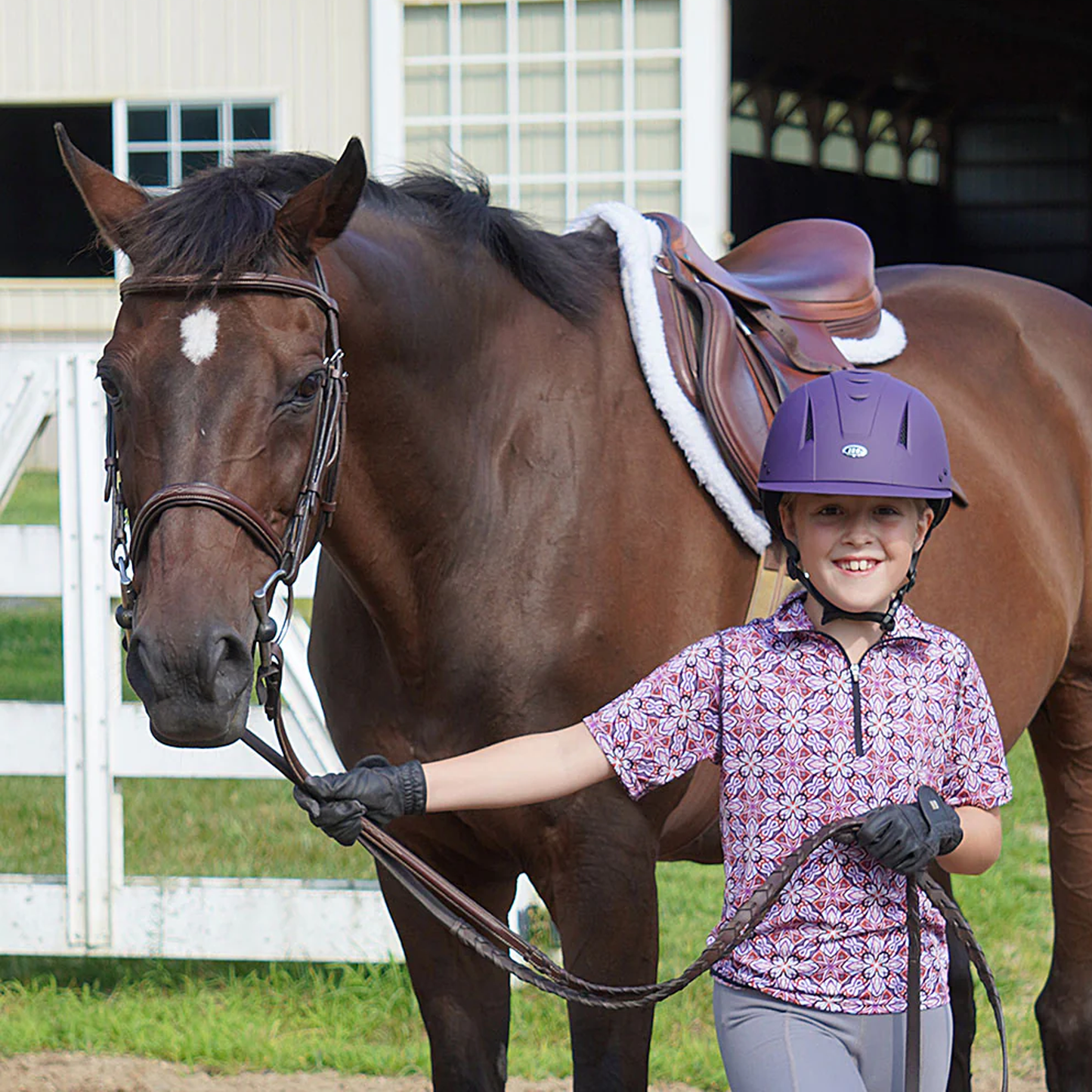 Equi-Pro Deluxe Schooling Helmet w/ Sun Visor