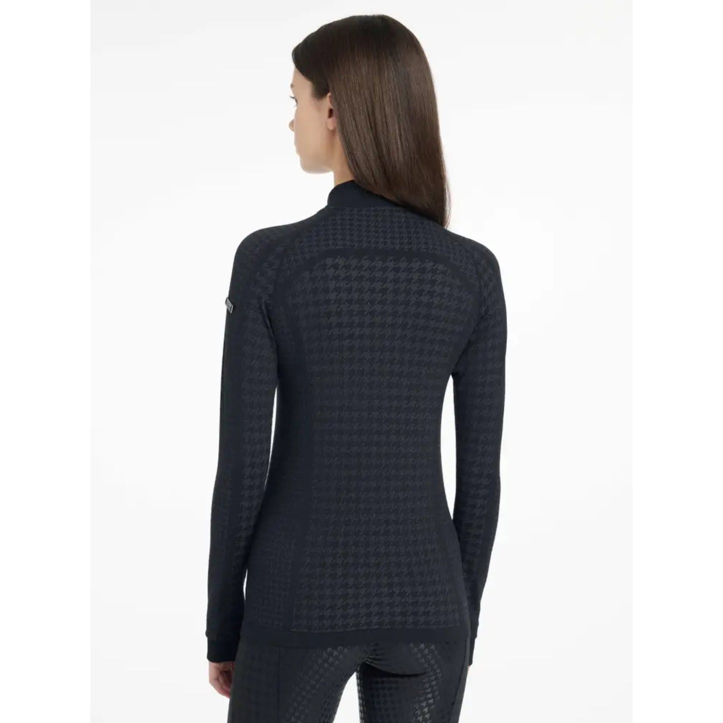 Aspen Houndstooth Quarter Zip Top