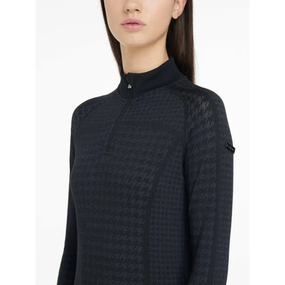 Aspen Houndstooth Quarter Zip Top