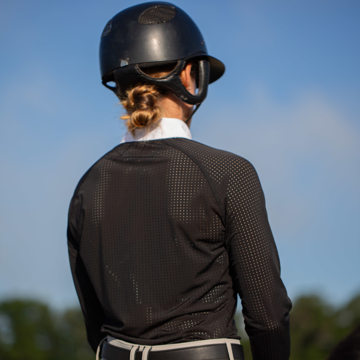 Sara Perforated Long Sleeved Show Shirt Sale