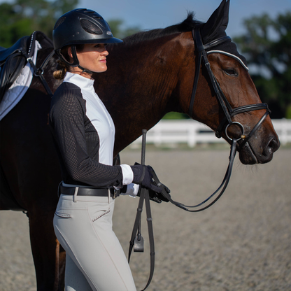 Sara Perforated Long Sleeved Show Shirt Sale