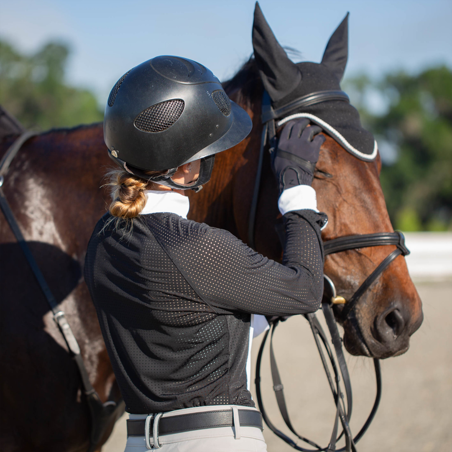 Sara Perforated Long Sleeved Show Shirt Sale