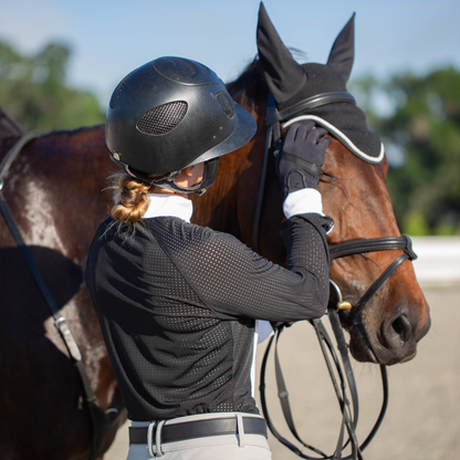 Sara Perforated Long Sleeved Show Shirt Sale